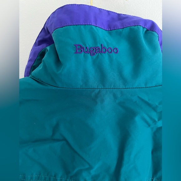 Columbia Women Vintage 90s Spell Out Bugaboo Jacket Size Large Blue Purple Pink - Picture 8 of 10